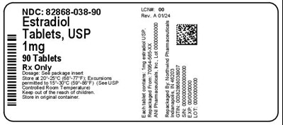 Label - 82868 038 90   Rev A 01 24